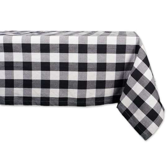 DII® 84" Buffalo Check Tablecloth in Black/White | 60" x 84" | Michaels®